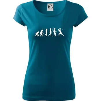 Dámské tričko Evoluce hurling - Dámské triko Pure - L ( Petrolejová )