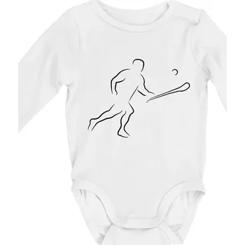 Hurling hráč - Body kojenecké s dlouhým rukávem - Dlouhý r. 6-12 měs ( Bílá )