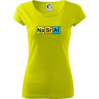 Dámské tričko Barevná tabulka nasrat - Dámské triko Pure - XS ( Limetková )