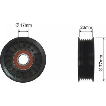 Napínací kladka, žebrovaný klínový řemen, RNK-CH-014
