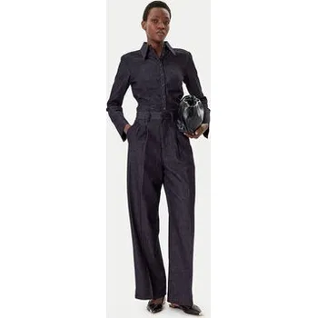 Dámské kalhoty French Connection Jeansy 74ZAU Tmavomodrá Wide Leg 12