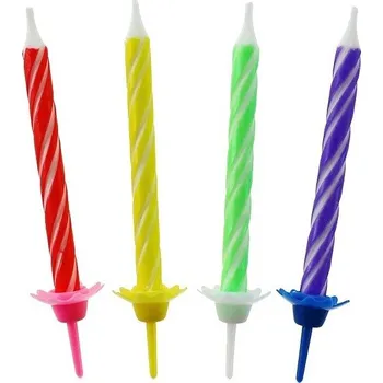 Dortová svíčka Godan Narozeninové svíčky - spirálové úzké - 24ks / 6cm č.2