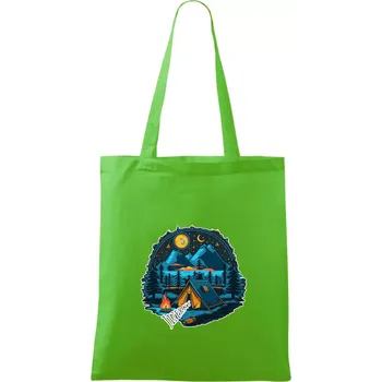 Nákupní taška Jizerky pod stanem - Taška bavlněná - 42 x 38 cm ( Apple Green )
