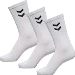 Ponožky Hummel 3-PACK BASIC SOCK 46-48 Bílá, Černá