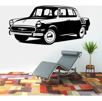 Samolepící dekorace Auto Škoda MB 1000 - vinylová samolepka na zeď 80x39cm