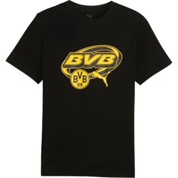 Pánská móda Pánské triko Puma BORUSSIA DRTMUND FTBLCULTURE TEE S Černá, Žlutá