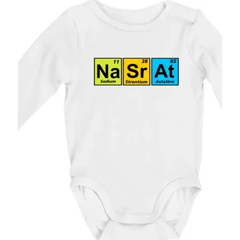 Barevná tabulka nasrat - Body kojenecké s dlouhým rukávem - Dlouhý r. 6-12 měs ( Bílá )