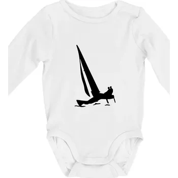 Katamarán 2 osoby - Body kojenecké s dlouhým rukávem - Dlouhý r. 3-6 měs ( Bílá )