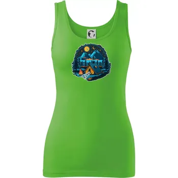 Dámské tričko Tatry pod stanem - Dámské tílko - XL ( Apple Green )