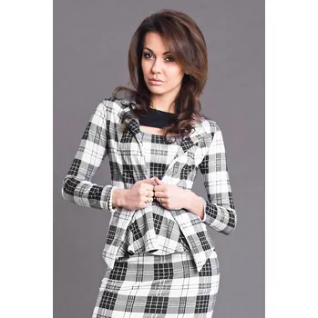 Dámské sako Kostkované sako Nikka NAVY - 6112-2 Barva: Bílá, Velikost: L