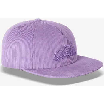 Kšiltovka DECATHLON Kšiltovka z 6 dílů manšestrová FIALOVÁ