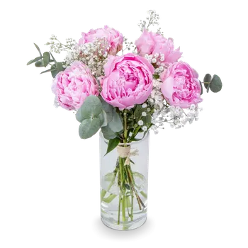 umělá květina Kytice růžových pivoněk Salomé Malá – Belles Fleurs