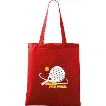 Nákupní taška Zrozen pro padel - Taška bavlněná - 42 x 38 cm ( Červená )
