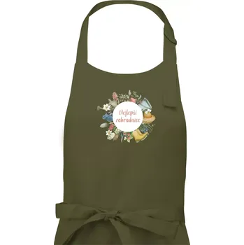 Kuchyňská zástěra Zástěra pro nejlepší zahradnici - Dámská zástěra na vaření - Univerzální velikost ( Khaki )