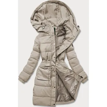 Béžová péřová dámská zimní bunda (CAN-865) odstíny béžové XXL (44)