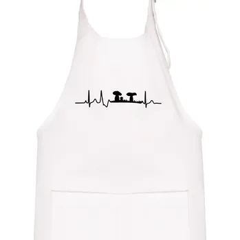 Kuchyňská zástěra EKG houbař - Dětská zástěra na vaření - Univerzální velikost ( Bílá )