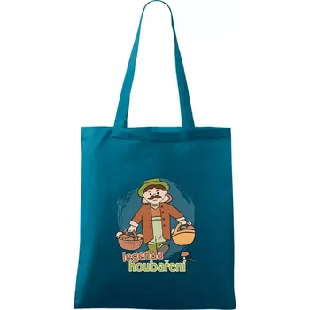 Legenda houbaření - Taška bavlněná - 42 x 38 cm ( Petrolejová )