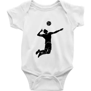 Kojenecký body Volejbal nápřah muž - Body kojenecké s krátkým rukávem - Krátký r. 12-18 měs ( Bílá )