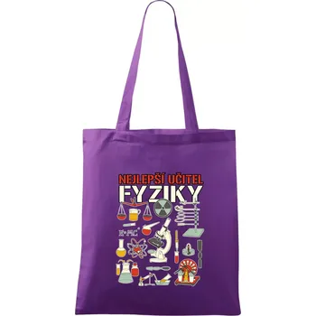 Nejlepší učitel fyziky - Taška bavlněná - 42 x 38 cm ( Fialová )