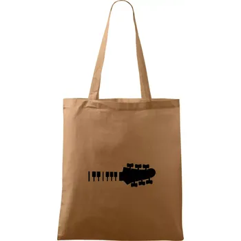 Nákupní taška Klávesy a kytara - Taška bavlněná - 42 x 38 cm ( Cappuccino )