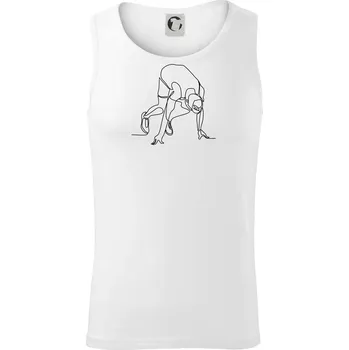 Běžec na startu jedním tahem - Tílko pánské Core - M ( Bílá )