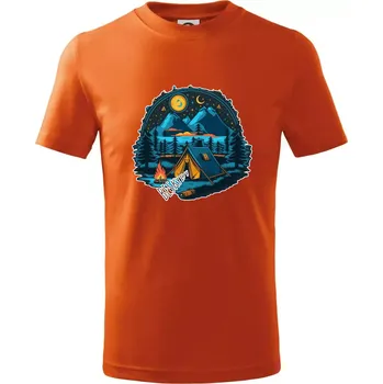 Beskydy pod stanem - Tričko dětské bavlněné - 134 cm/8 let ( Oranžová )