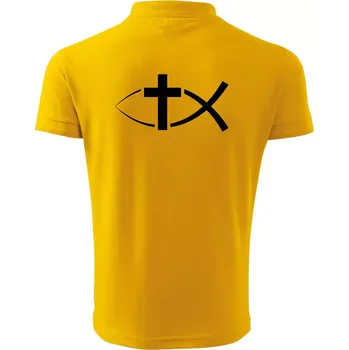 Pánská košile Ježíšova ryba - Polokošile pánská Pique Polo 203 - 4XL ( Žlutá )