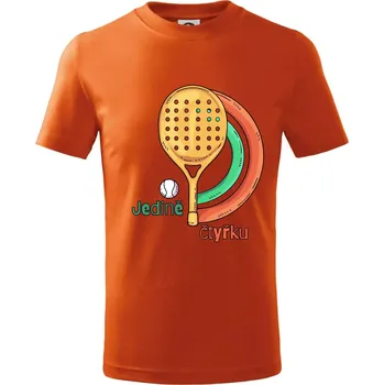 Chlapecké oblečení Padel jedině čtyřku - Tričko dětské bavlněné - 146 cm/10 let ( Oranžová )