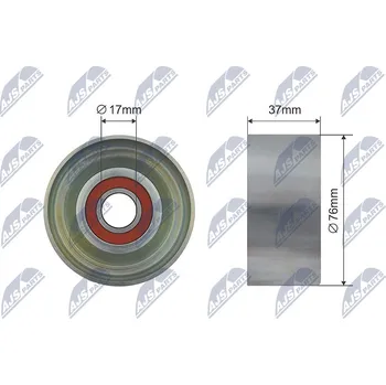 Napínací kladka, klínový řemen, RNK-HD-005