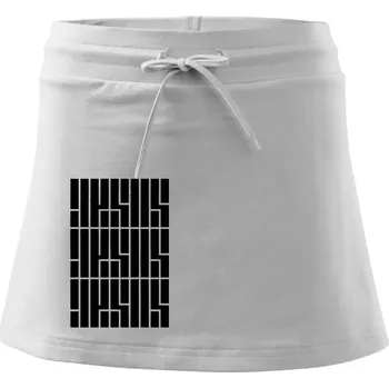 Dámská sukně Jesus nápis - Sportovní sukně - two in one - XL ( Bílá )
