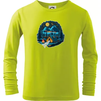 Dětská móda Jizerky pod stanem - Triko dětské Long Sleeve - 122 cm/6 let ( Limetková )