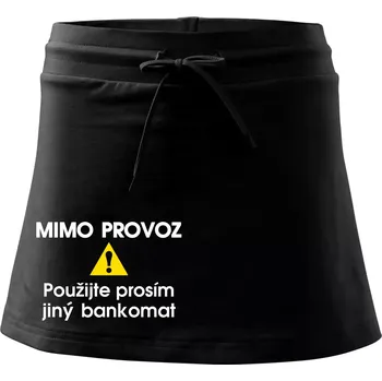 Dámská sukně Mimo provoz - použijte jiný bankomat - Sportovní sukně - two in one - XS ( Černá )