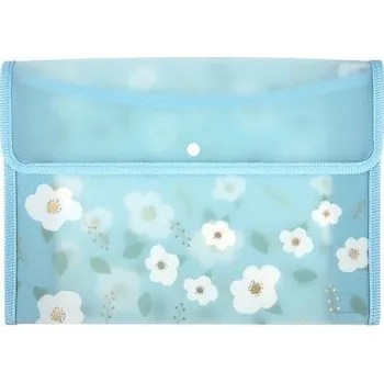 Set školních potřeb ALBI Pouzdro A4 - Modré kytičky