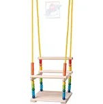 WOODY DŘEVO Houpačka závěsná barevná s ohrádkou