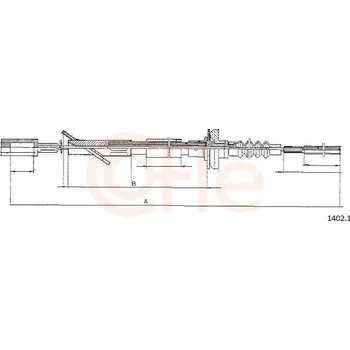 Spojkové lanko Tazne lanko, ovladani spojky, 1402.1