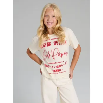 Dětská móda Sinsay - Tričko s krátkými rukávy a potiskem - krémová - 084FA-01X - 084FA-01X-140