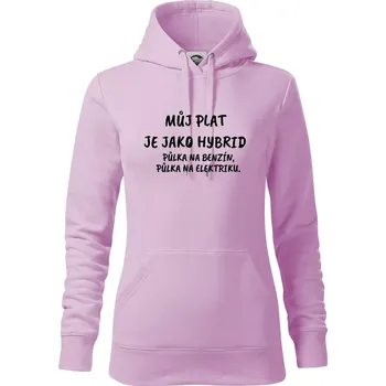 Dámská mikina Můj plat jako hybrid - Mikina dámská Cape s kapucí - S ( Orchid )