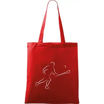 Nákupní taška Hurling hráč - Taška bavlněná - 42 x 38 cm ( Červená )