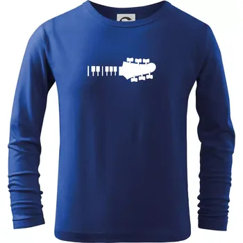 Chlapecké tričko Klávesy a kytara - Triko dětské Long Sleeve - 122 cm/6 let ( Královská modrá )