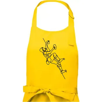 Kuchyňská zástěra Lezecká stěna jedním tahem - Dámská zástěra na vaření - Univerzální velikost ( Žlutá )