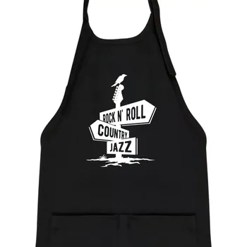 Kuchyňská zástěra Kytara rozcestník - Dětská zástěra na vaření - Univerzální velikost ( Černá )