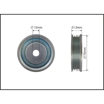 Vratna/vodici kladka, klinovy zebrovy remen, 500432