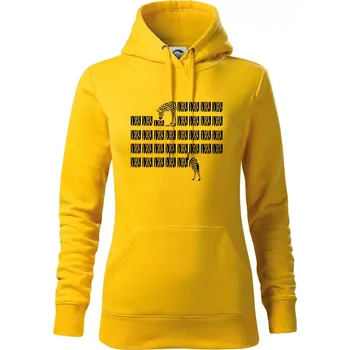 Dámská mikina Zebra dlouhá - Mikina dámská Cape s kapucí - XL ( Žlutá )