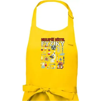 Kuchyňská zástěra Nejlepší učitel fyziky - Pánská zástěra na vaření - Univerzální velikost ( Žlutá )