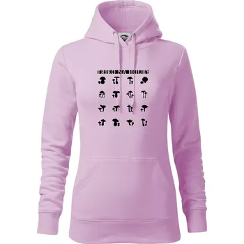 Dámská mikina Triko na houby - Mikina dámská Cape s kapucí - XS ( Orchid )