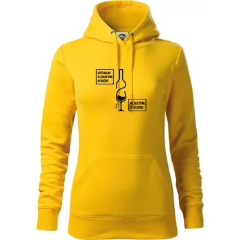 Dámská mikina Cítím, že se ožeru - Mikina dámská Cape s kapucí - XS ( Žlutá )