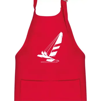 Kuchyňská zástěra Katamarán na vodě - Dětská zástěra na vaření - Univerzální velikost ( Červená )