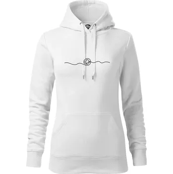 Dámská mikina Doktor jedním tahem - Mikina dámská Cape s kapucí - XL ( Bílá )
