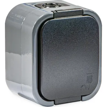 Elektrická zásuvka Instalační zásuvka NT-16B2 A/Č IP54 antracit/černá