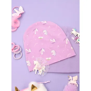 Čepice Sinsay - Čepice s potiskem jednorožců - levandulová - 209EL-04X - 209EL-04X-M